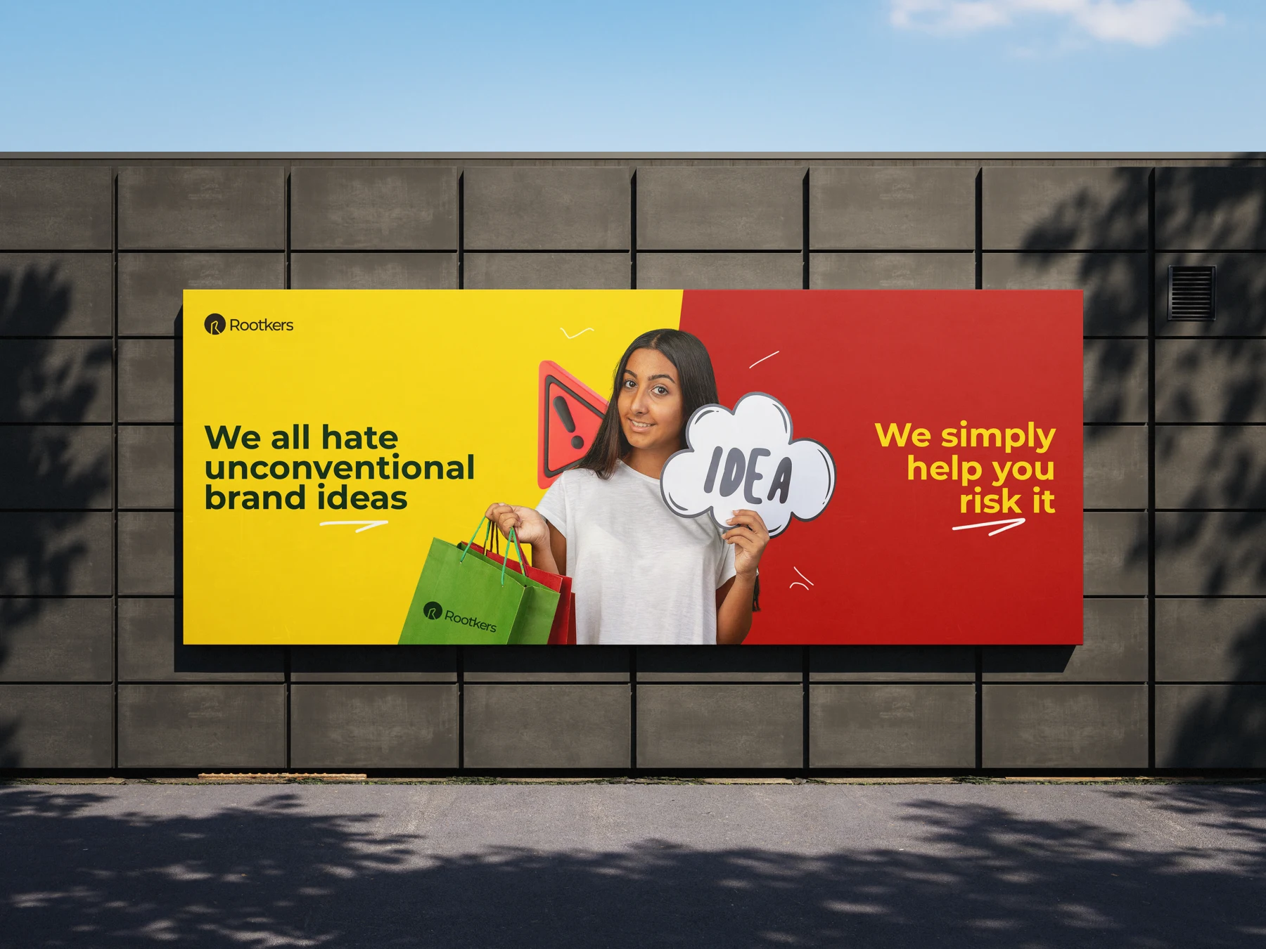 Rootkers outdoor campaign on a billboard